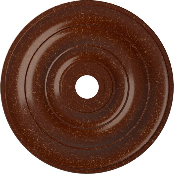 Ekena Millwork Jefferson Medallion (Canopies up to 5"), 26 1/2"OD x 3 5/8"ID x 1 1/2"P, Burnished Mahogany Crackle CM26JEBMC - main